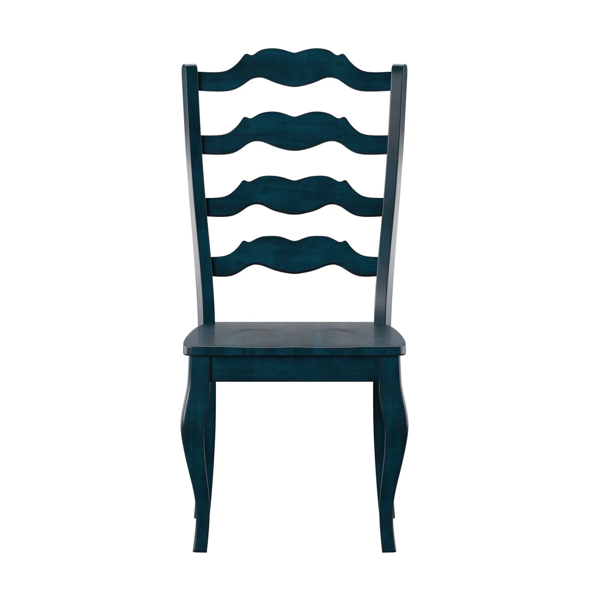Wood Dining Chairs, Set of 2, Antique Dark Denim Blue A208326