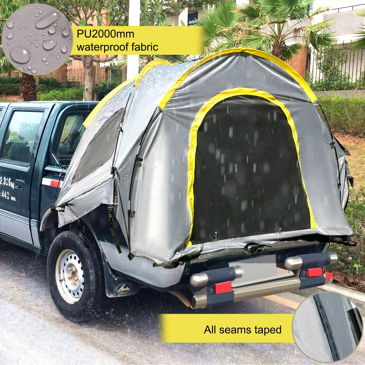 6.4-6.7' Waterproof 2-Person Truck Bed Tent with 2 Mesh Windows B99389