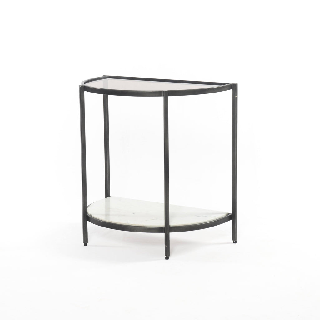 Grey Smoked Glass End Table O5086