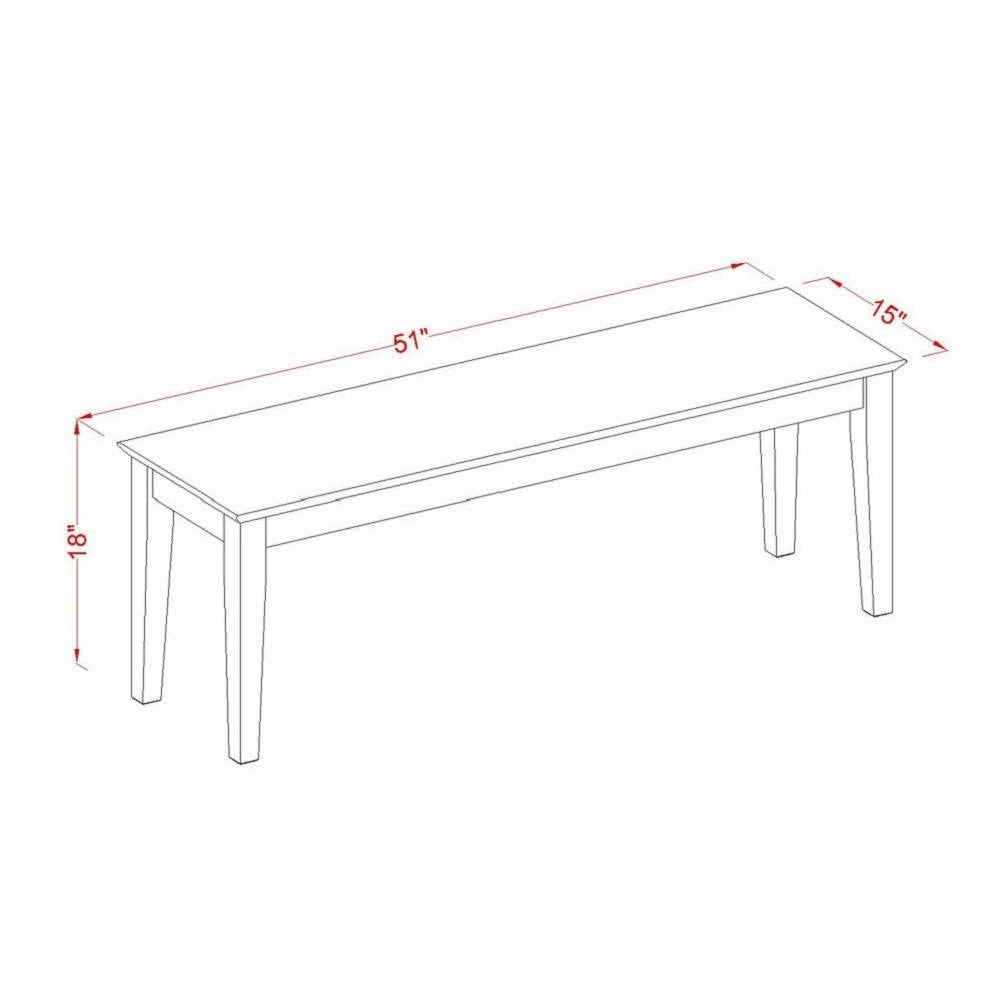 Capri Bench with Wood Seat in Cappuccino K7253