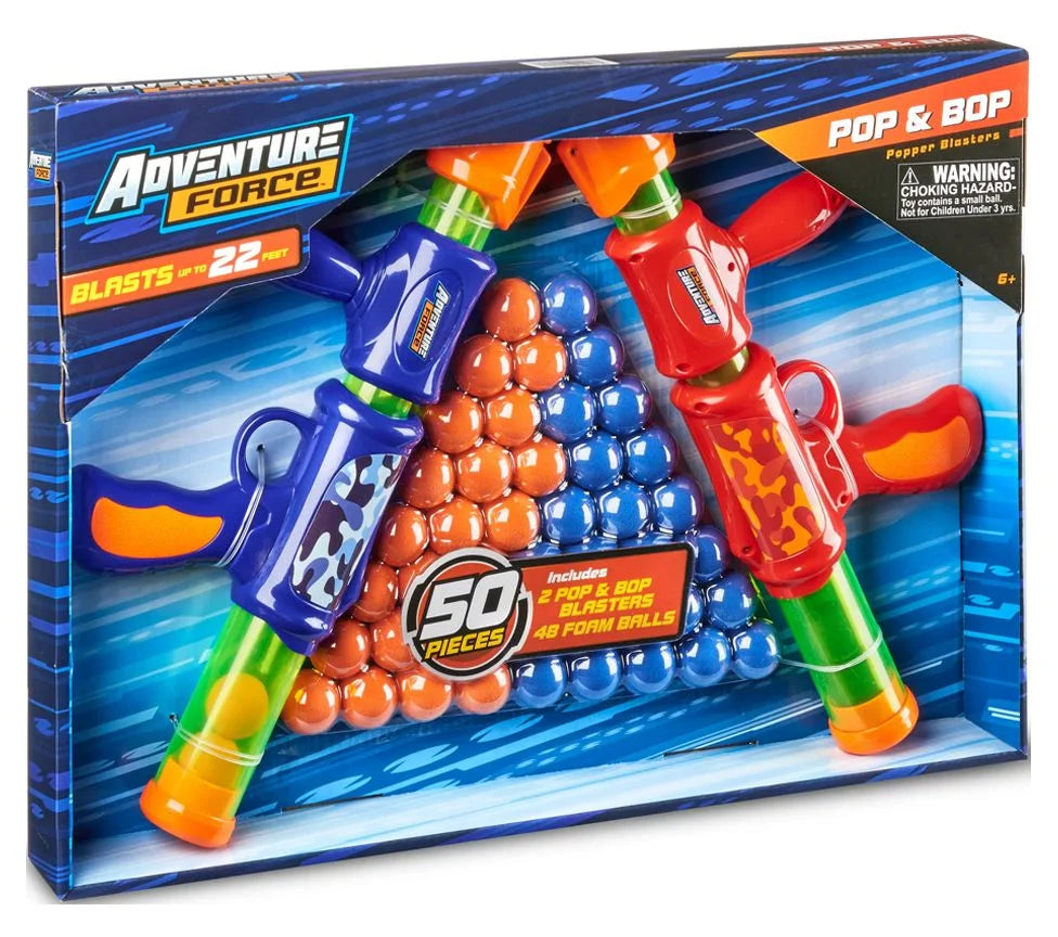 Pop Blasters, 2 Blasters & 48 Foam Balls W7372