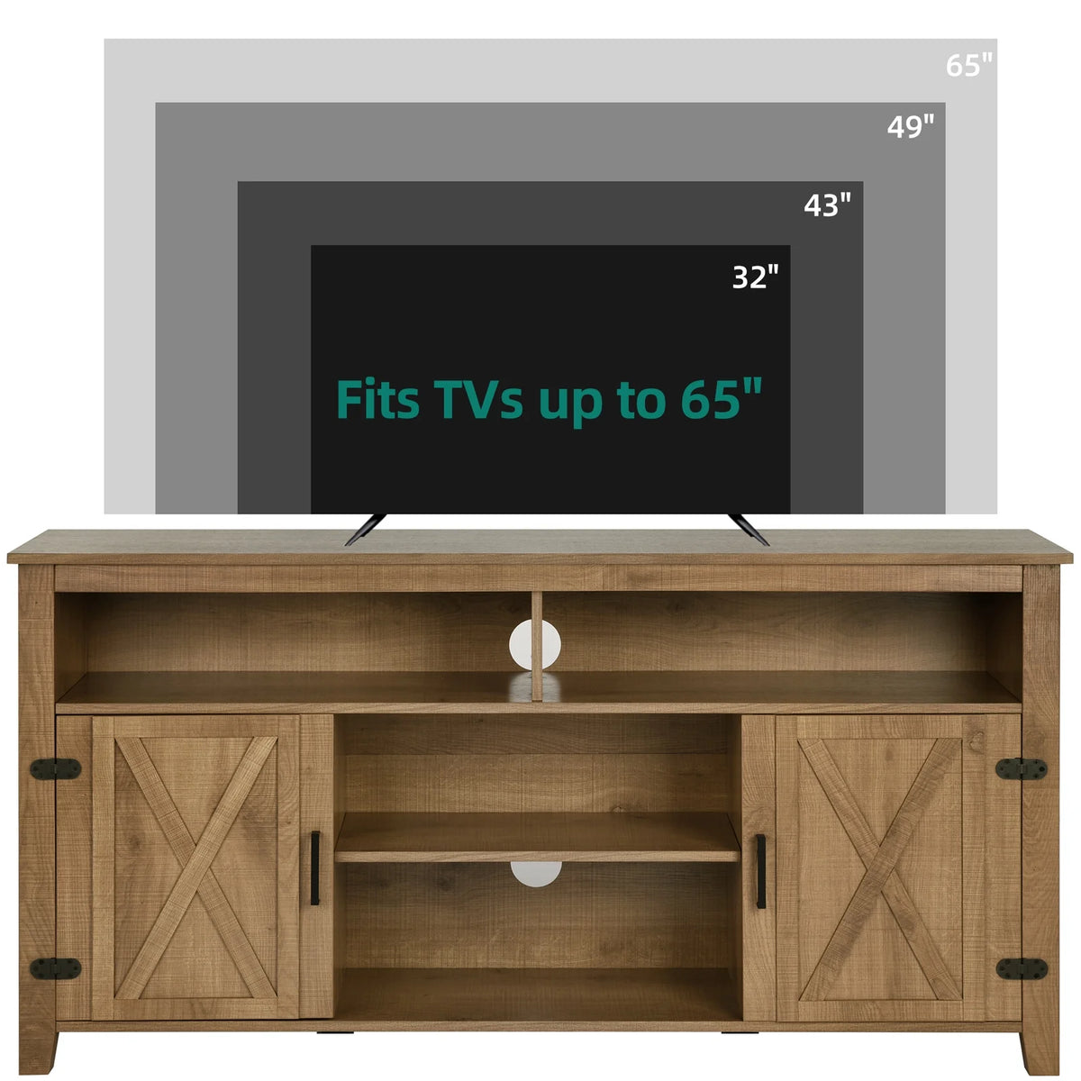 Farmhouse TV Stand for 65 Inch TV W591