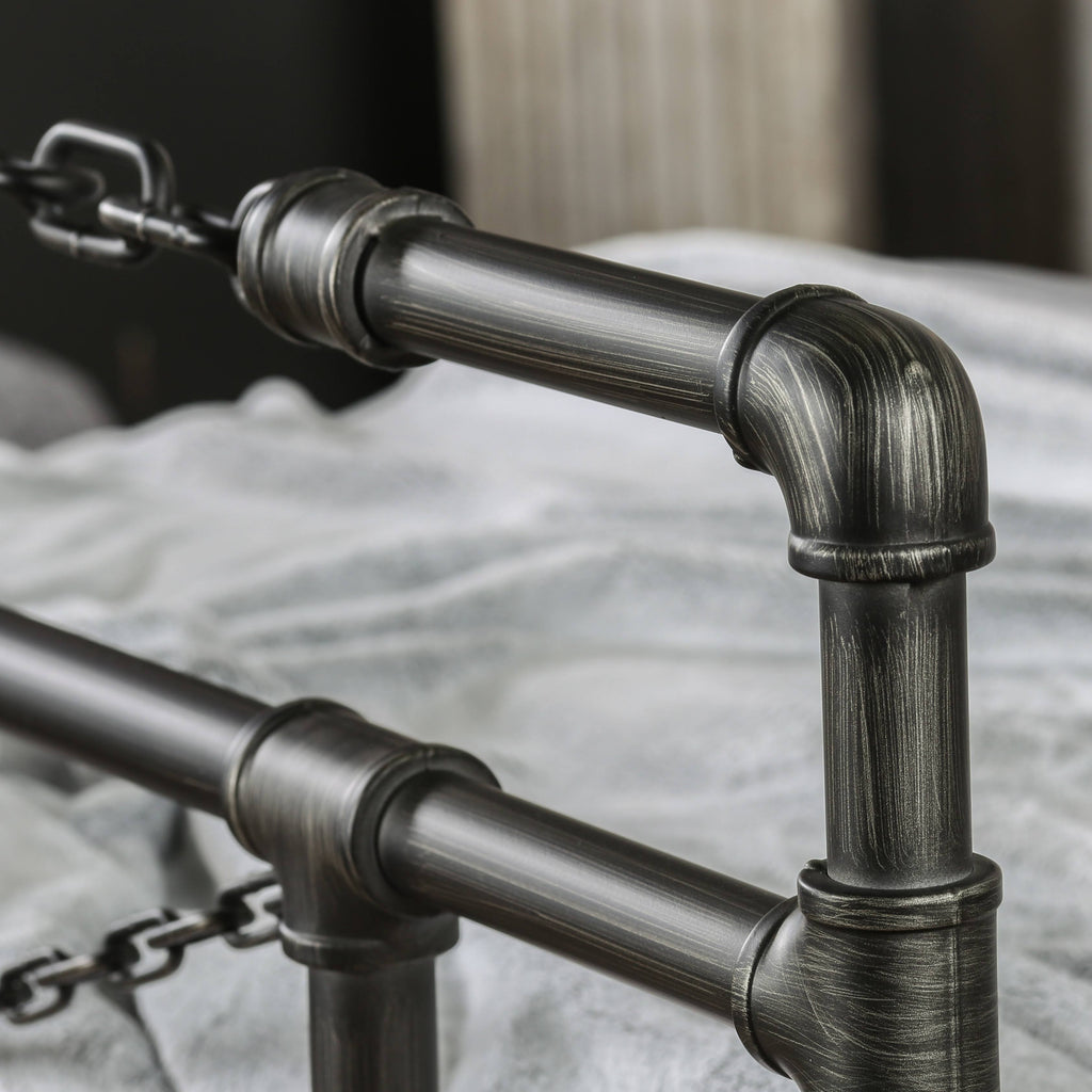 Industrial Brushed Silver Bed California King O188425