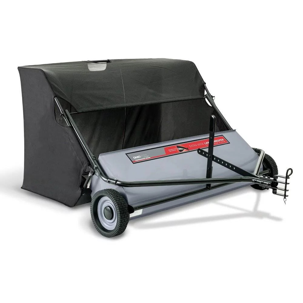 50 inch 26 cu. ft. Tow Pull Behind Leaf Yard Lawn Sweeper R86924