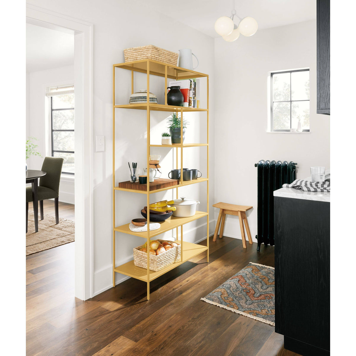 Modern Bookcase 15d 36W 72H in Saffron G74390