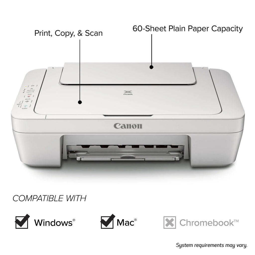 White Wired All-in-One Color Inkjet Printer W426670