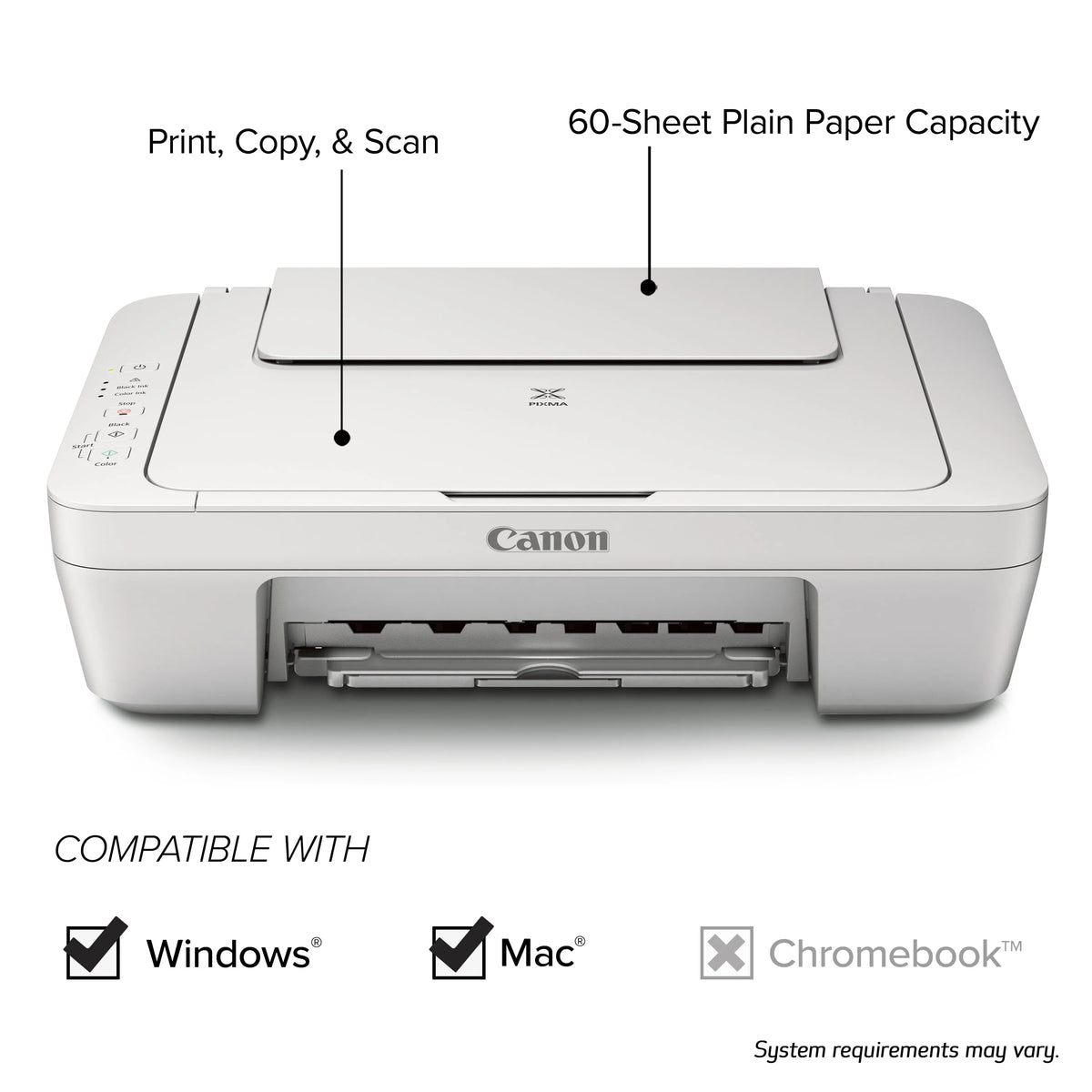 White Wired All-in-One Color Inkjet Printer W426670