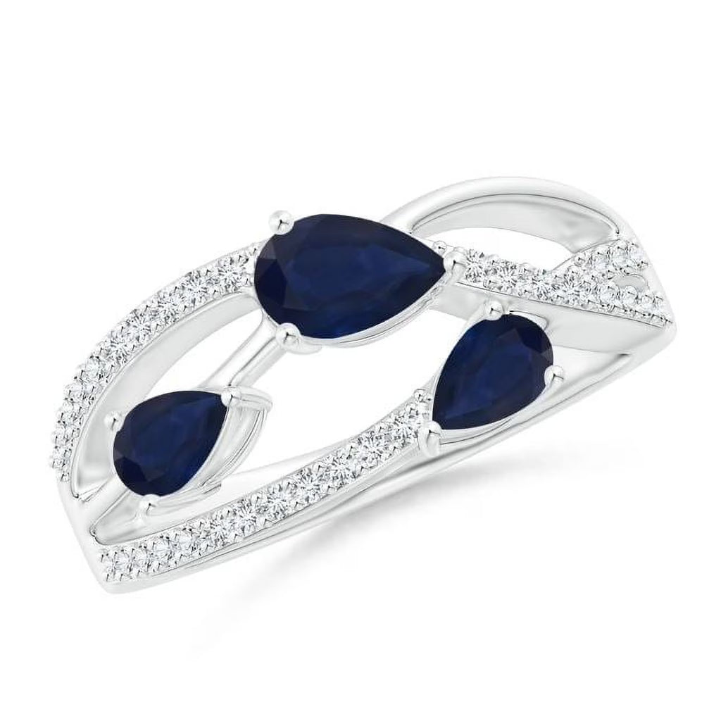 Sapphire Ring 1.6 ct 925 Ring Size 10 F392