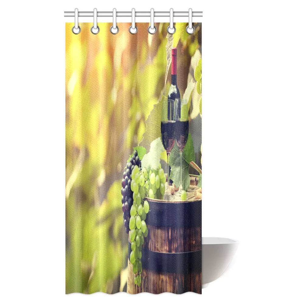 Fabric Bathroom Shower Curtain Set with Hooks, 36 X 72 Inches C1460