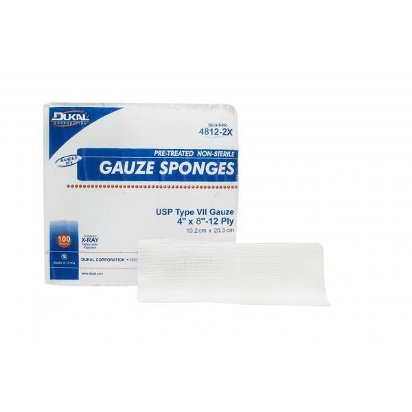X-Ray-Detectable Cotton Gauze Sponge, 8 x 4 inch S75246